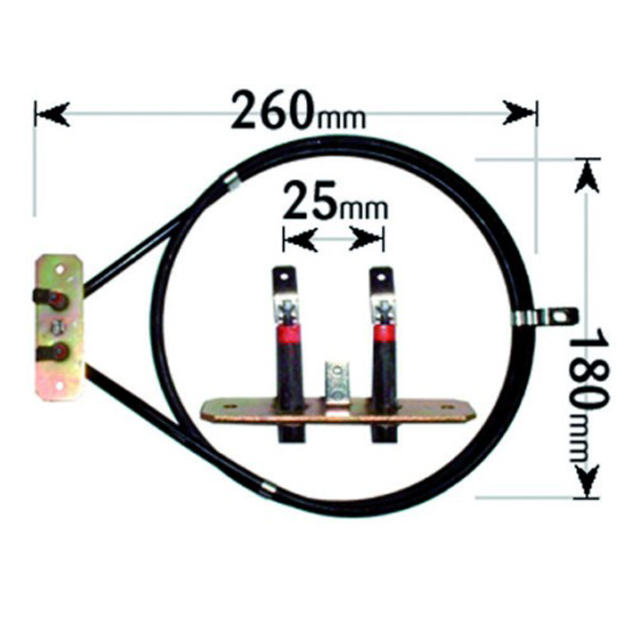 Homark / Hygena Cooker Fan Oven Element 2 Turn 2000W ELE2300