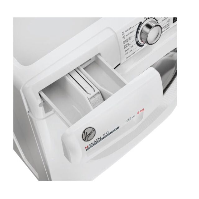 Hoover BH4S69M6DR9J-80 9Kg 1600 Spin Built In Washing Machine - White & Anthracite