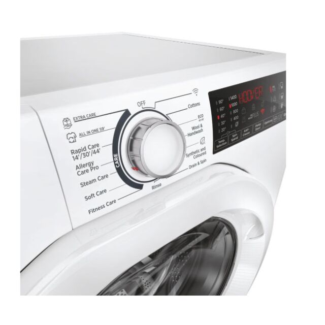 Hoover BH4S69M6DR9J-80 9Kg 1600 Spin Built In Washing Machine - White & Anthracite