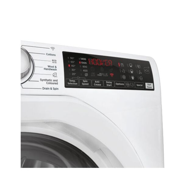 Hoover BH4S69M6DR9J-80 9Kg 1600 Spin Built In Washing Machine - White & Anthracite