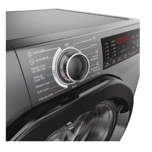 Hoover H3WPS4106TAMBR 10Kg, 1400 Spin Washing Machine - Graphite