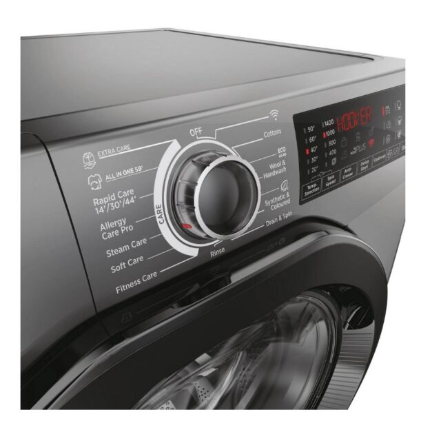 Hoover H3WPS496TAMBR68 9Kg 1400 Spin Washing Machine - Graphite