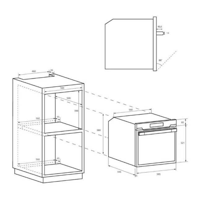 Hoover HOC3158IN 59.5Cm Built In Electrical Single Oven - Stainless Steel