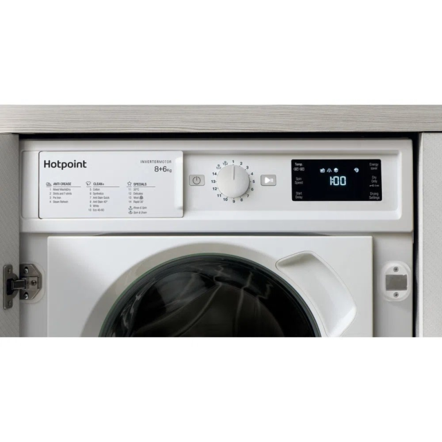 Hotpoint BIWDHG861485 Biwdhg861485 8Kg/6Kg 1400 Spin Integrated Washer Dryer - White