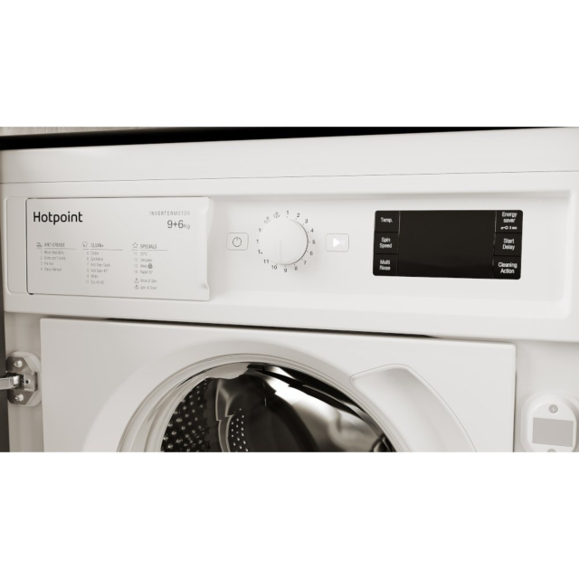 Hotpoint BIWDHG961485 9kg/6kg 1400 Spin Integrated Washer Dryer - White