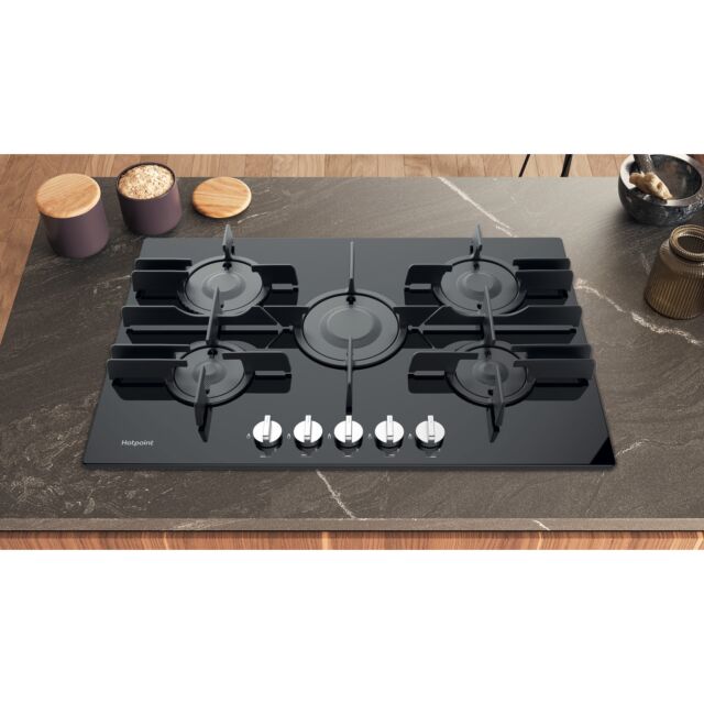 Hotpoint FTGHG751DHBK 750 Gass On Glass Hob