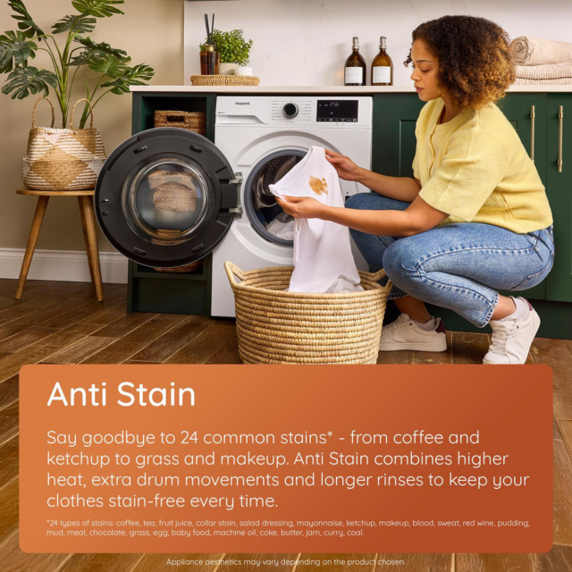 Hotpoint H101ANTISTAI H101antistain 10Kg 1400 Spin Washing Machine - White