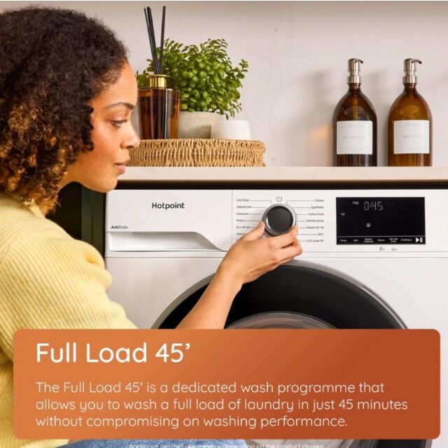 Hotpoint H101BANTIST Ain Uk 10Kg 1400 Spin Washing Machine - Black