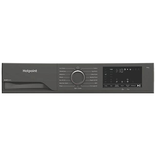 Hotpoint H101GANTISTAIN 10Kg 1400 Spin Washing Machine With Pethaircare - Graphite