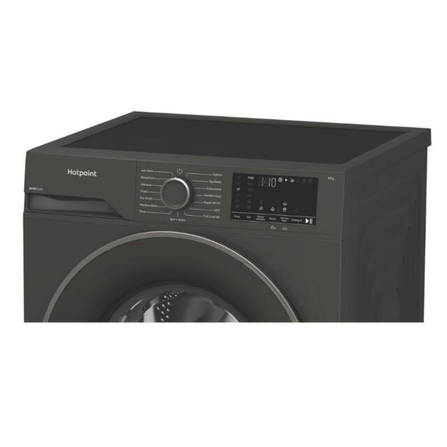 Hotpoint H101GANTISTAIN 10Kg 1400 Spin Washing Machine With Pethaircare - Graphite