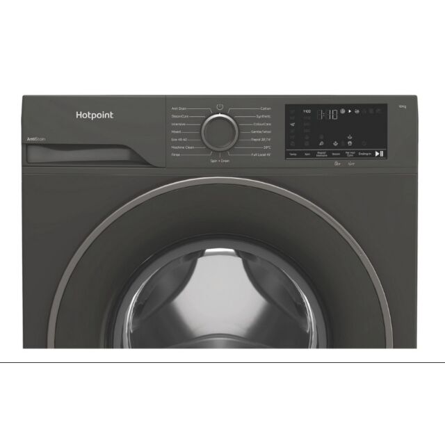 Hotpoint H101GANTISTAIN 10Kg 1400 Spin Washing Machine With Pethaircare - Graphite