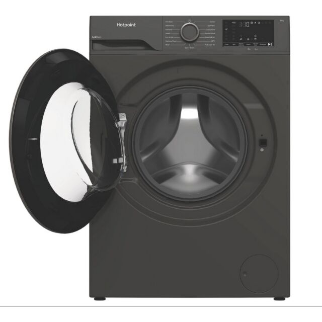 Hotpoint H101GANTISTAIN 10Kg 1400 Spin Washing Machine With Pethaircare - Graphite