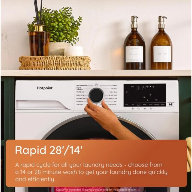 Hotpoint Hbd8680gantistainuk 8Kg 1400 Spin Washing Machine - Graphite