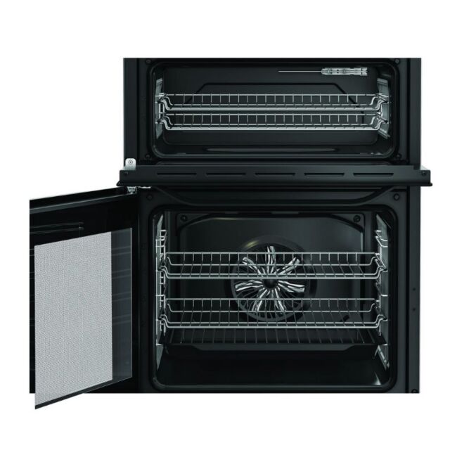 Hotpoint HDE6VDC2B1 60Cm Double Oven Electric Cooker With Ceramic Hob - Black