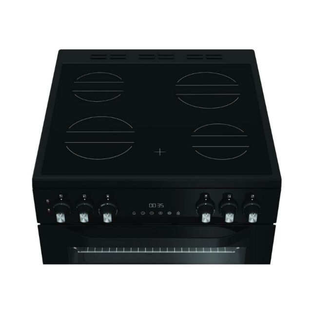 Hotpoint HDE6VDC2B1 60Cm Double Oven Electric Cooker With Ceramic Hob - Black