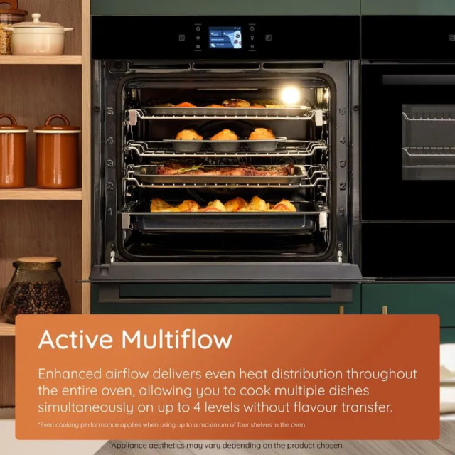 Hotpoint HOI4S8PM0BUK 60Cm Built-In Single Pyrolytic Oven With Active Multiflow And Air Fry
