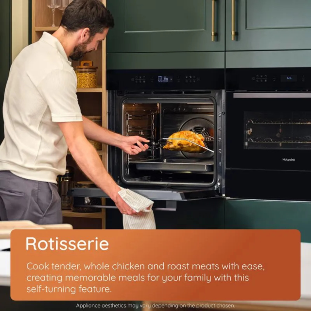 Hotpoint HOI68PT1SBUK 60Cm Built-In Single Pyrolytic Oven With Active Multiflow And Air Fry