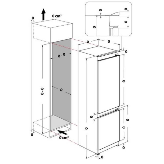 Hotpoint HPK25292B4UK Hpk25292b4uk 54Cm 70/30 Integrated Fridge Freezer - White