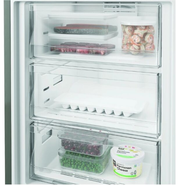 Hotpoint HPK26413XR6UKE Hpk26413xr6uke 59.5Cm 70/30 Fridge Freezer - Black Steel