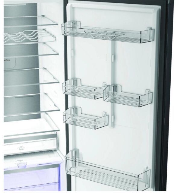 Hotpoint HPK26413XR6UKE Hpk26413xr6uke 59.5Cm 70/30 Fridge Freezer - Black Steel
