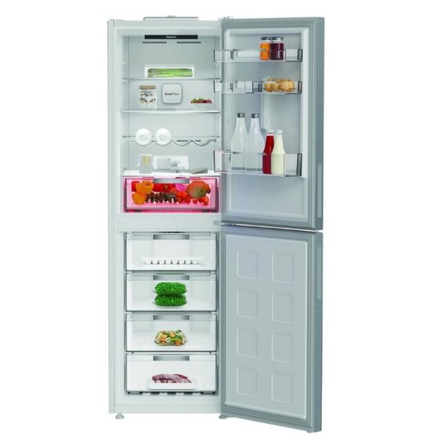 Hotpoint HPKF6353XP4UK Freestanding Dual No Frost 66.1Cm 60/40 Fridge Freezer - Pet Inox