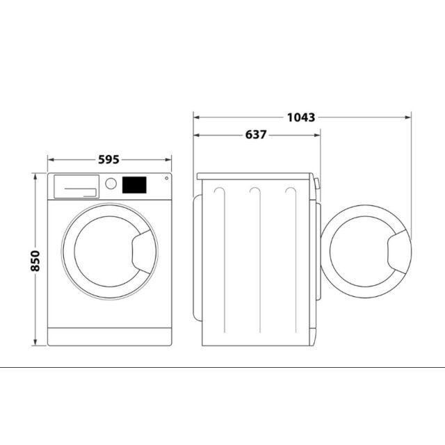 Hotpoint NSWF946WUK 9Kg 1400 Spin Washing Machine - White