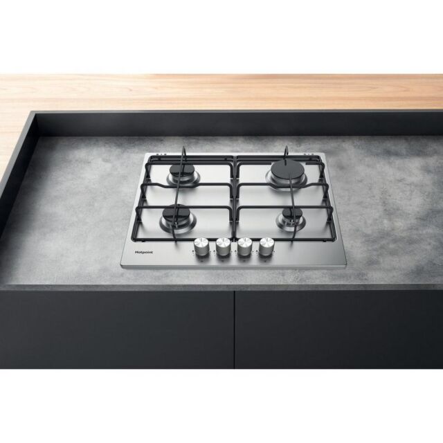 Hotpoint PPH60PFIXUK 59cm Gas Hob - Stainless Steel