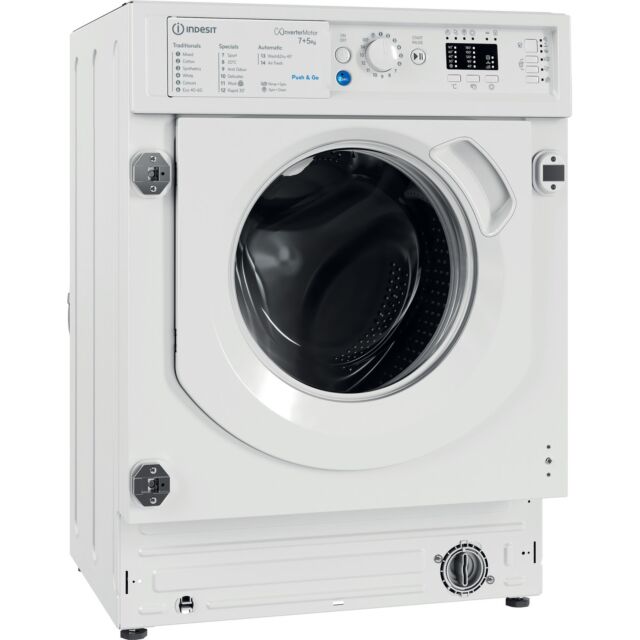 Indesit BIWDIL75148UK 7Kg/5Kg 1400 Spin Washer Dryer - White