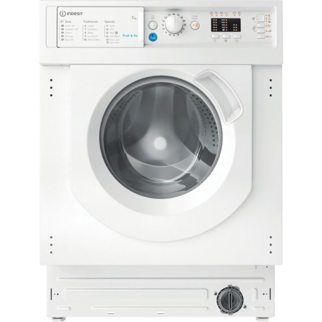 Indesit BIWMIL71252UKN 7Kg 1200 Spin Intergrated Washing Machine - White