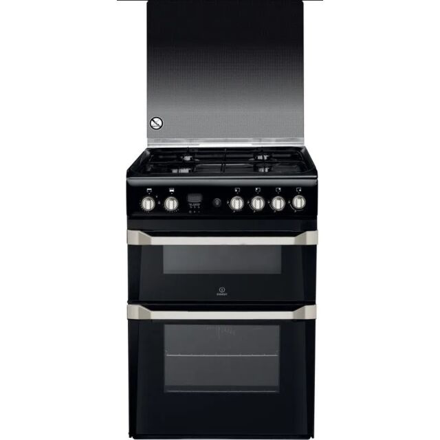 Indesit ID60G2K 60Cm Gas Cooker With Lid