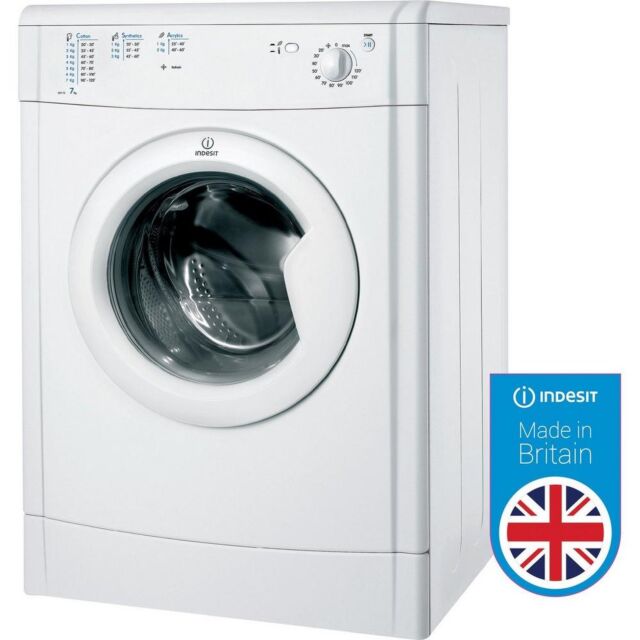 Indesit IDV75 B Energy Rating, 12 Programmes, Refresh Option, Timed Drying, White, H85x W59.5X D55