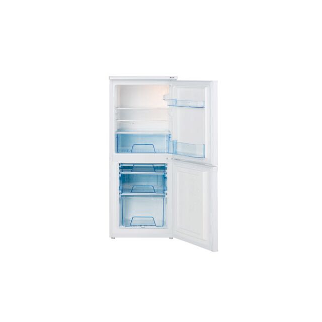 Lec T5039 T5039 50cm Static Fridge Freezer, 93/46 Ltrs, 3.28/1.62 CuFt, 3 Glass Shelves, 1