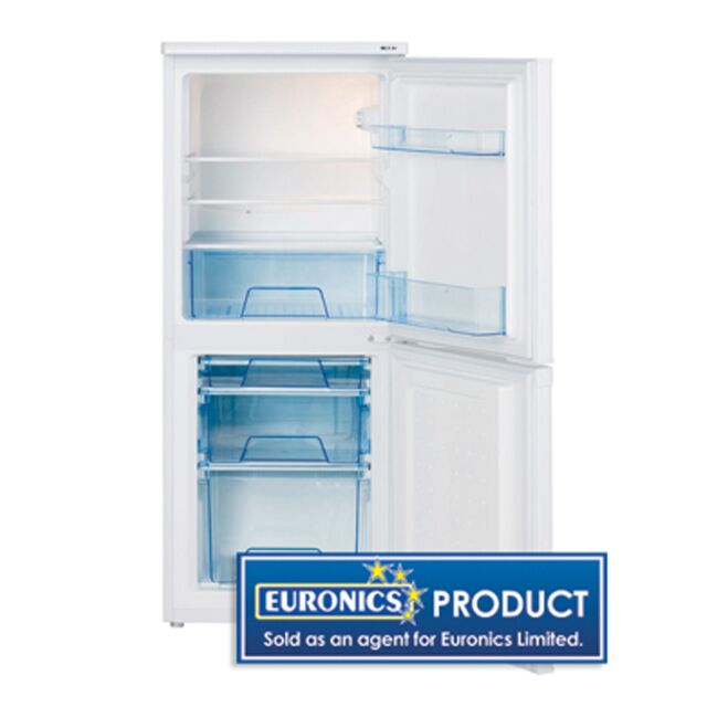 Lec T5039 T5039 50cm Static Fridge Freezer, 93/46 Ltrs, 3.28/1.62 CuFt, 3 Glass Shelves, 1