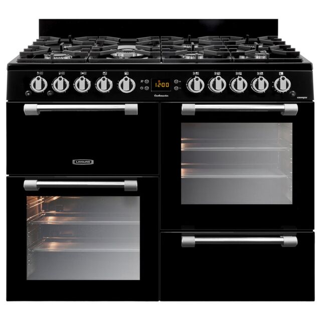 Leisure CK100F232K 100cm Dual Fuel Range Cooker with Seven Gas Burners - Black