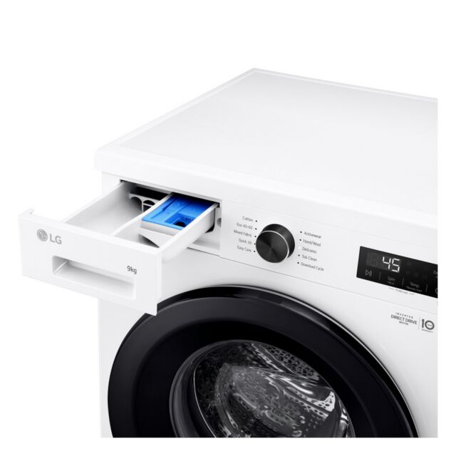 LG F4X1009NWK 9Kg 1400 Spin Washing Machine - White