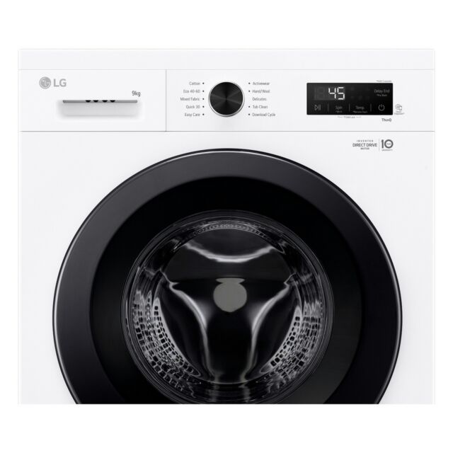 LG F4X1009NWK 9Kg 1400 Spin Washing Machine - White