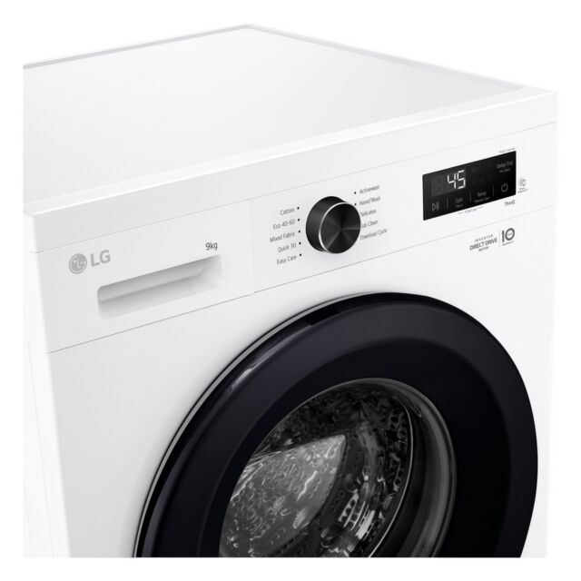 LG F4X1009NWK 9Kg 1400 Spin Washing Machine - White