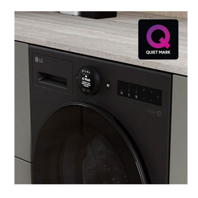 LG F4X7013TBB 13Kg 1400 Spin Washing Machine - Black