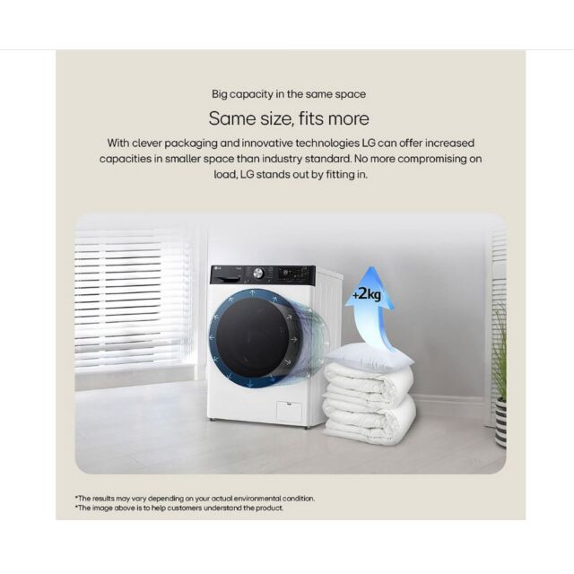 LG F4Y513WWLN1 13Kg 1400 Spin Washing Machine - White