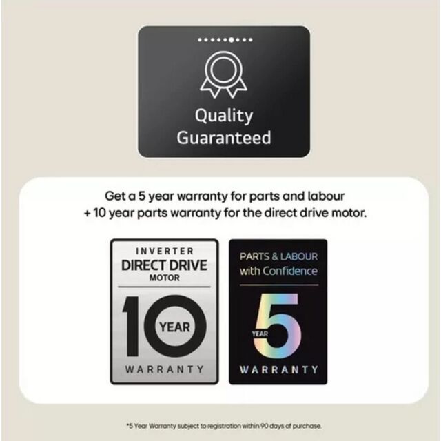 LG F4Y711NCTN1 Series 4 Pro Ai Direct Drive F4y711nctn1 - 11 Kg Washing Machine - Onyx Black