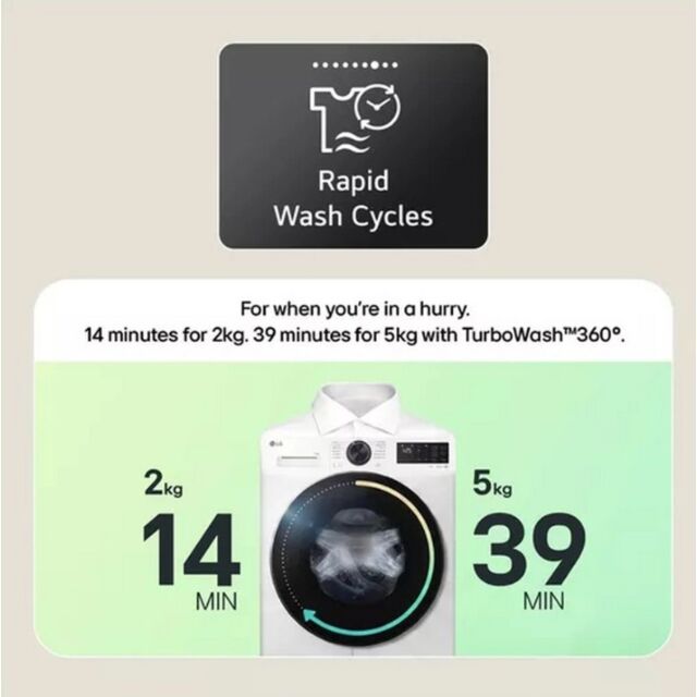 LG F4Y711NCTN1 Series 4 Pro Ai Direct Drive F4y711nctn1 - 11 Kg Washing Machine - Onyx Black