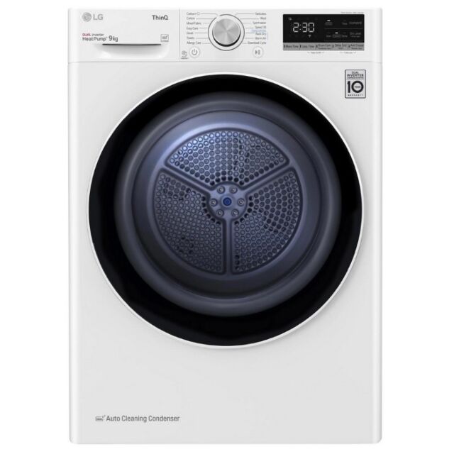 LG FDV709W 9Kg Heat Pump Tumble Dryer - White