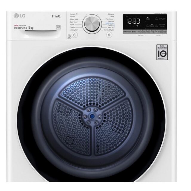 LG FDV709W 9Kg Heat Pump Tumble Dryer - White