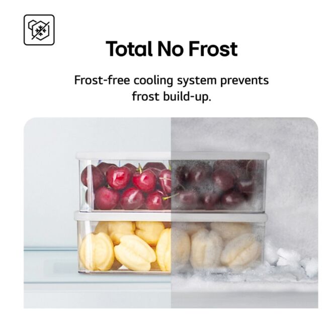 LG GBF3102EEP Naturefresh 60/40 Fridge Freezer - Matte Black