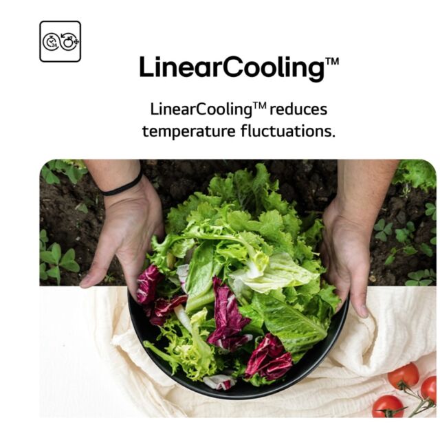LG GBF3102EEP Naturefresh 60/40 Fridge Freezer - Matte Black