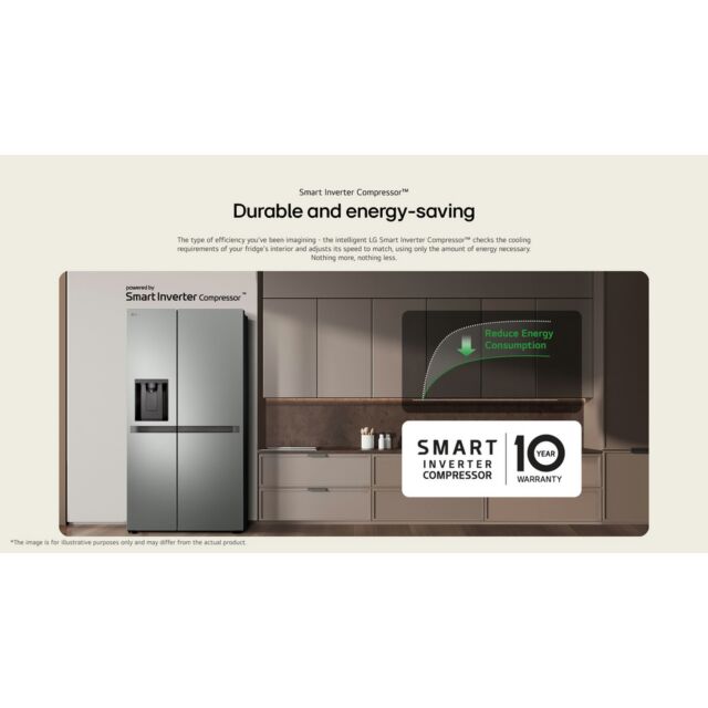LG GSLC40PYPE 91.3Cm Fridge Freezer - Prime Silver