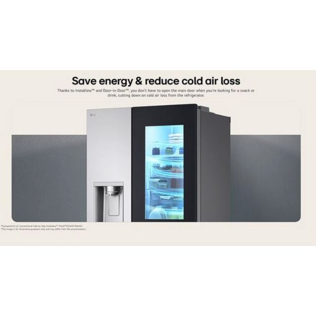 LG GSXE91BSAD Side By Side 91.3Cm Non Plumbed - Fridge Freezer - Brushed Steel