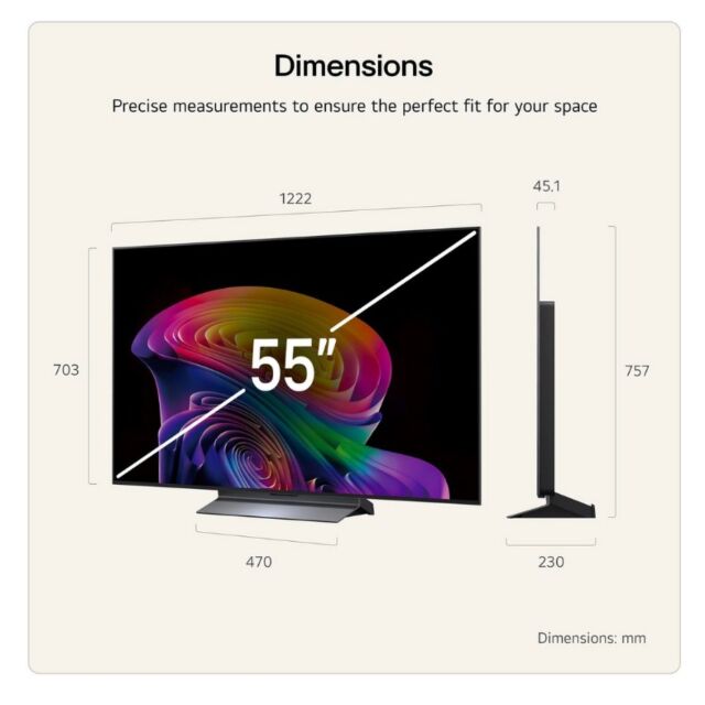 LG OLED55C66LB.AEK 55inch 4K OLED evo AI Smart TV