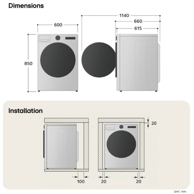 LG RHX5009TWB Series 5 Rhx5009twb 9Kg Heat Pump Tumble Dryer - White