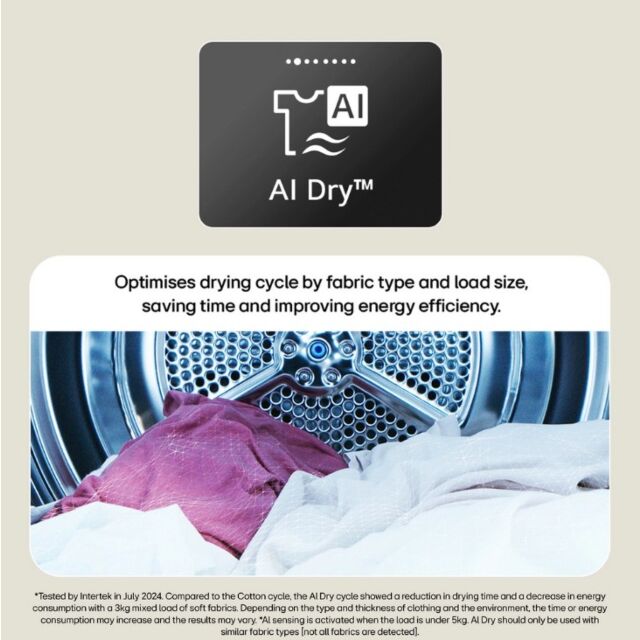 LG RHX5009TWB Series 5 Rhx5009twb 9Kg Heat Pump Tumble Dryer - White